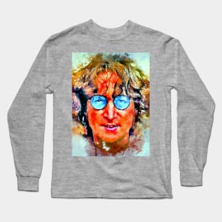 Watercolor Lennon Long Sleeve T-Shirt